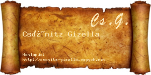 Csánitz Gizella névjegykártya