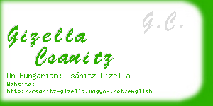 gizella csanitz business card