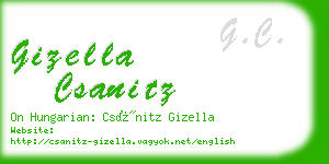 gizella csanitz business card